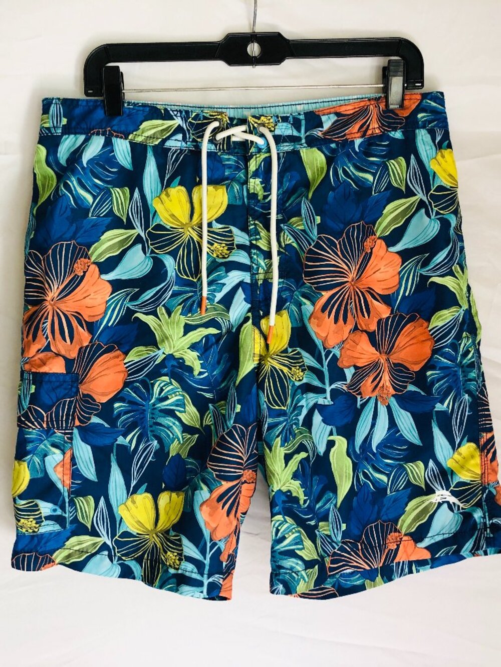 Tommy Bahama Men's Size Large Floral Tropical Lined Swim Trunks Board Shorts